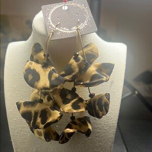 Leopard Print Statement Earrings